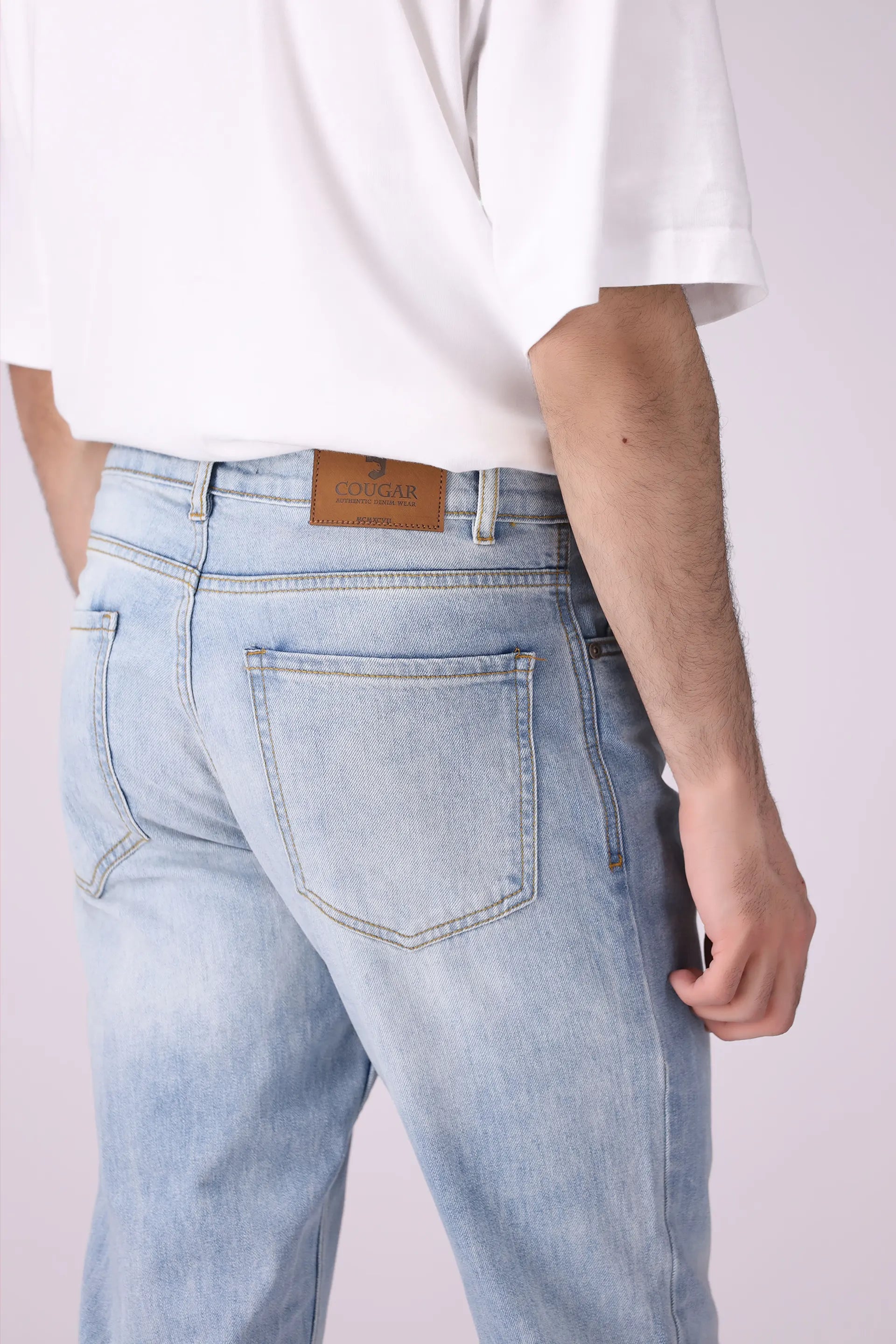 Tapered Fit Ripped Jeans - Cougar Clothing