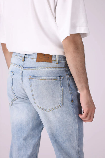 Tapered Fit Ripped Jeans - Cougar Clothing