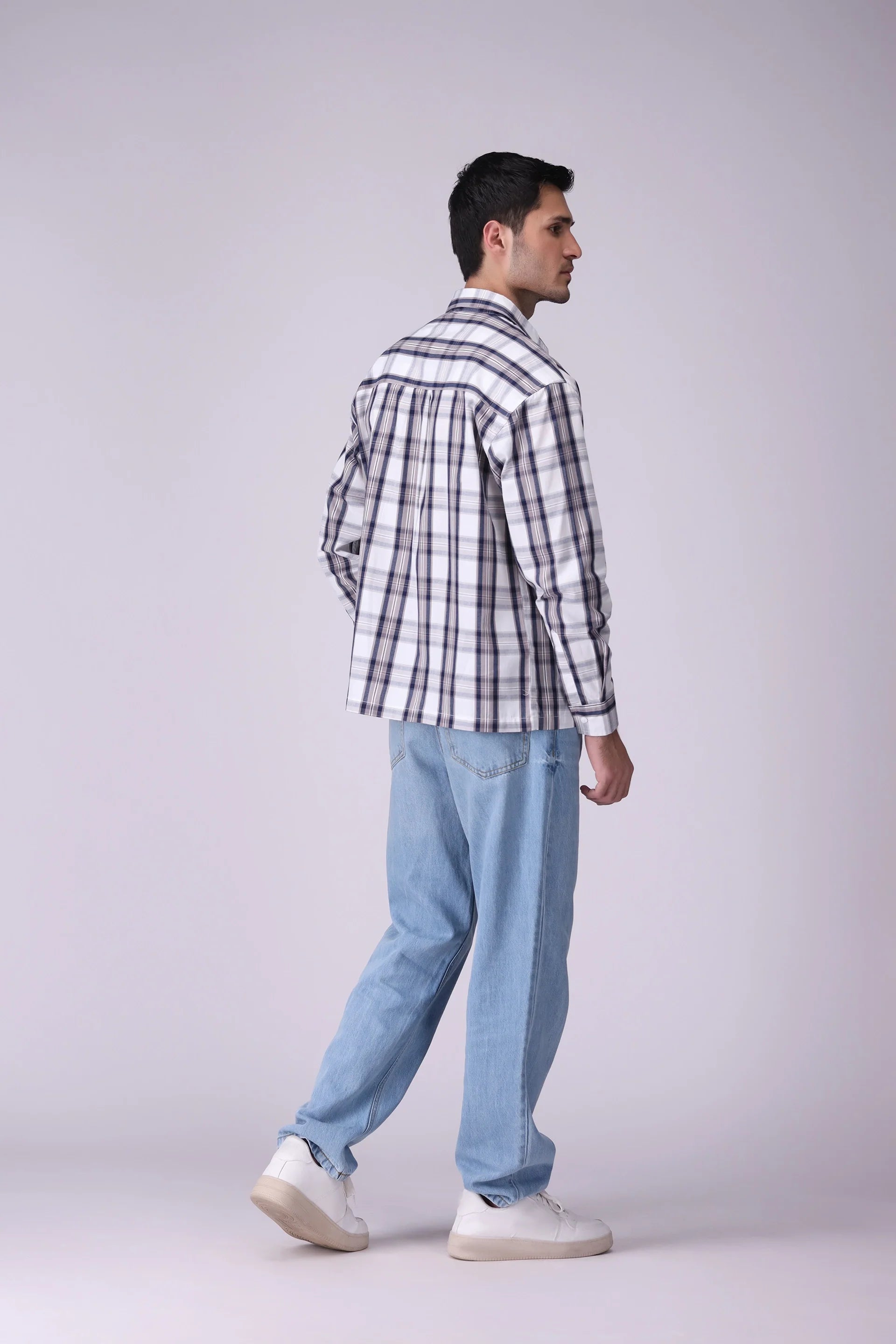 Baggy Fit Check Shirt - Cougar Clothing