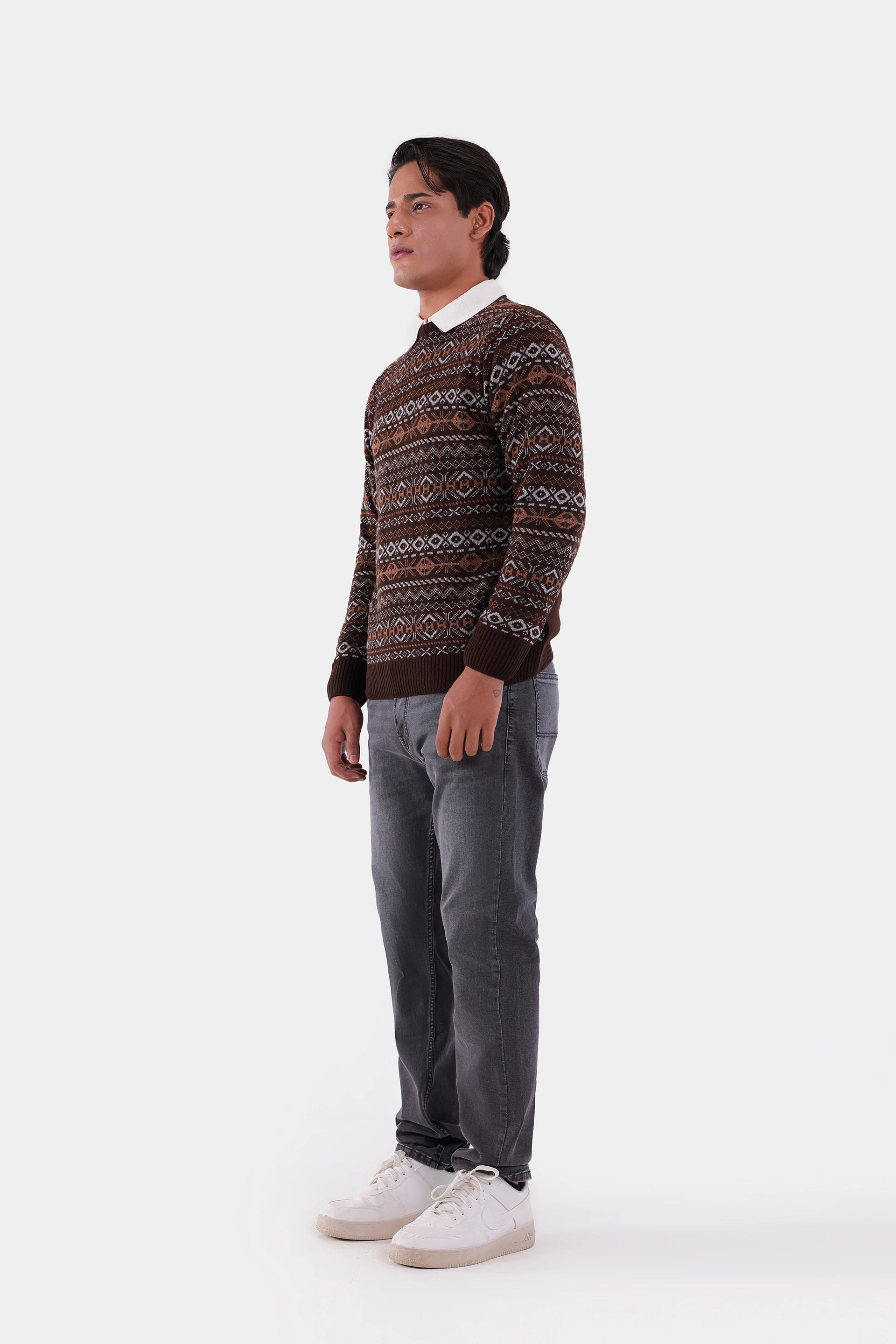 Jacquard Knit Sweater - Cougar Clothing