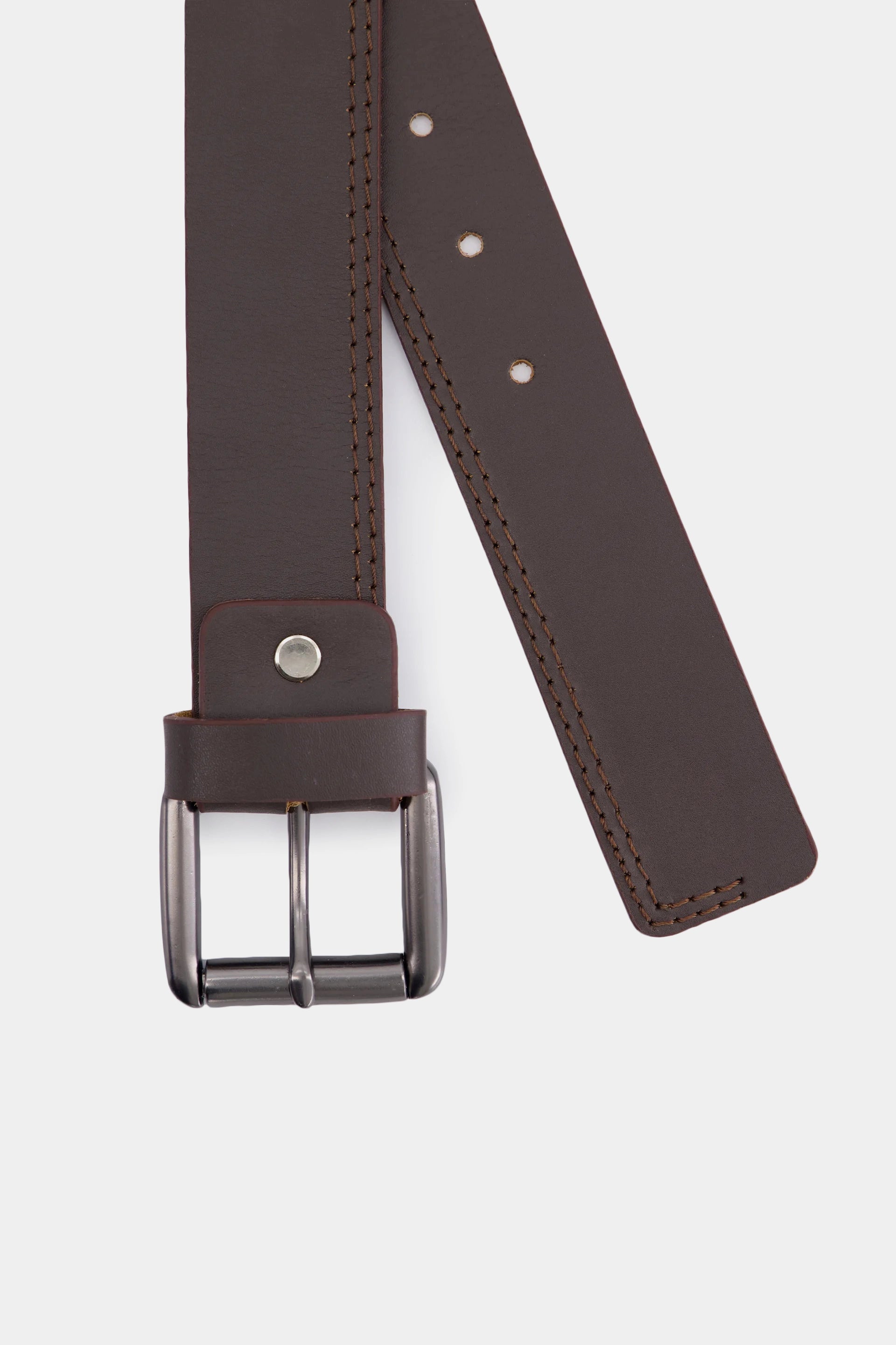 Leather Belt With Frame Buckle - Cougar Clothing