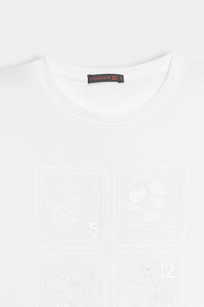 Tonal Embroidered T-Shirt - Cougar Clothing