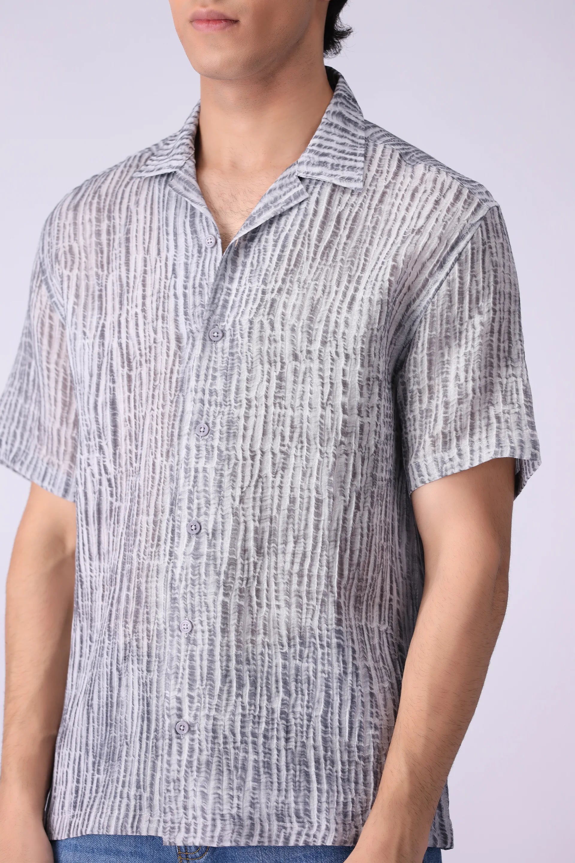 Tie-Dye Textured Shirt - Cougar Clothing