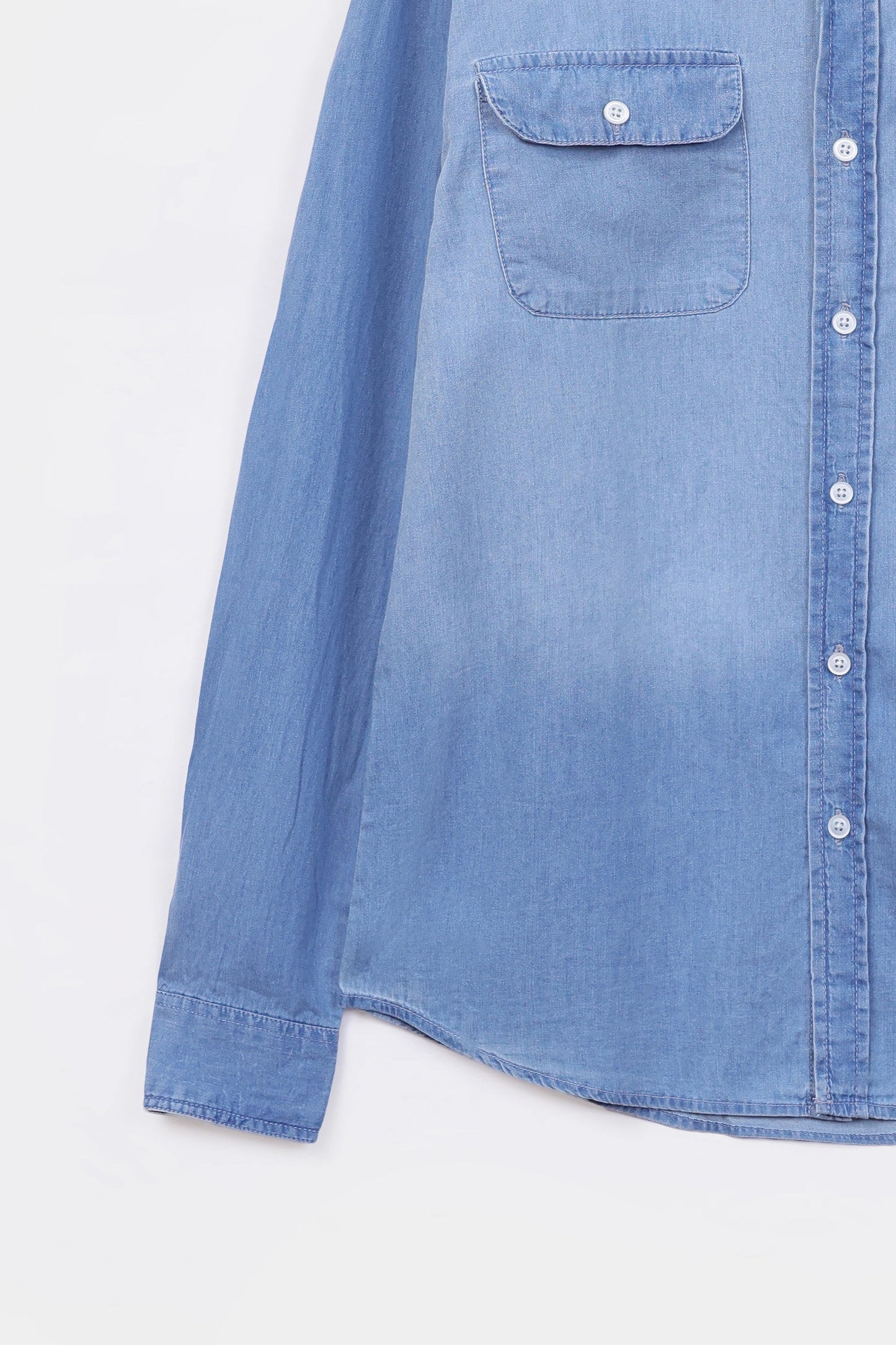 Denim Shirt With Flap Pockets - Cougar Clothing