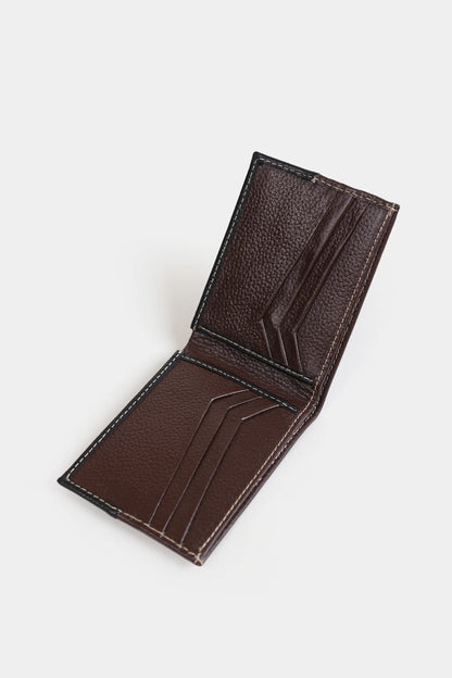 Contrast Panel Leather Wallet - Cougar Clothing