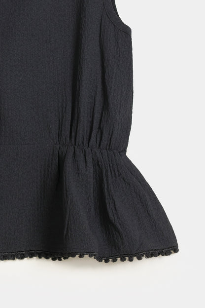 Sleeveless Textured Top - Cougar Clothing