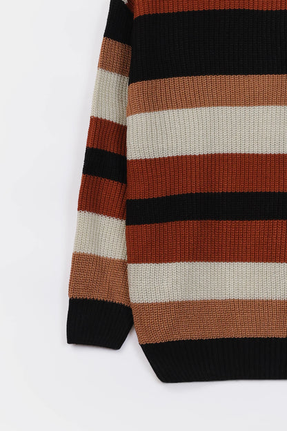Contrast Striped Sweater - Cougar Clothing