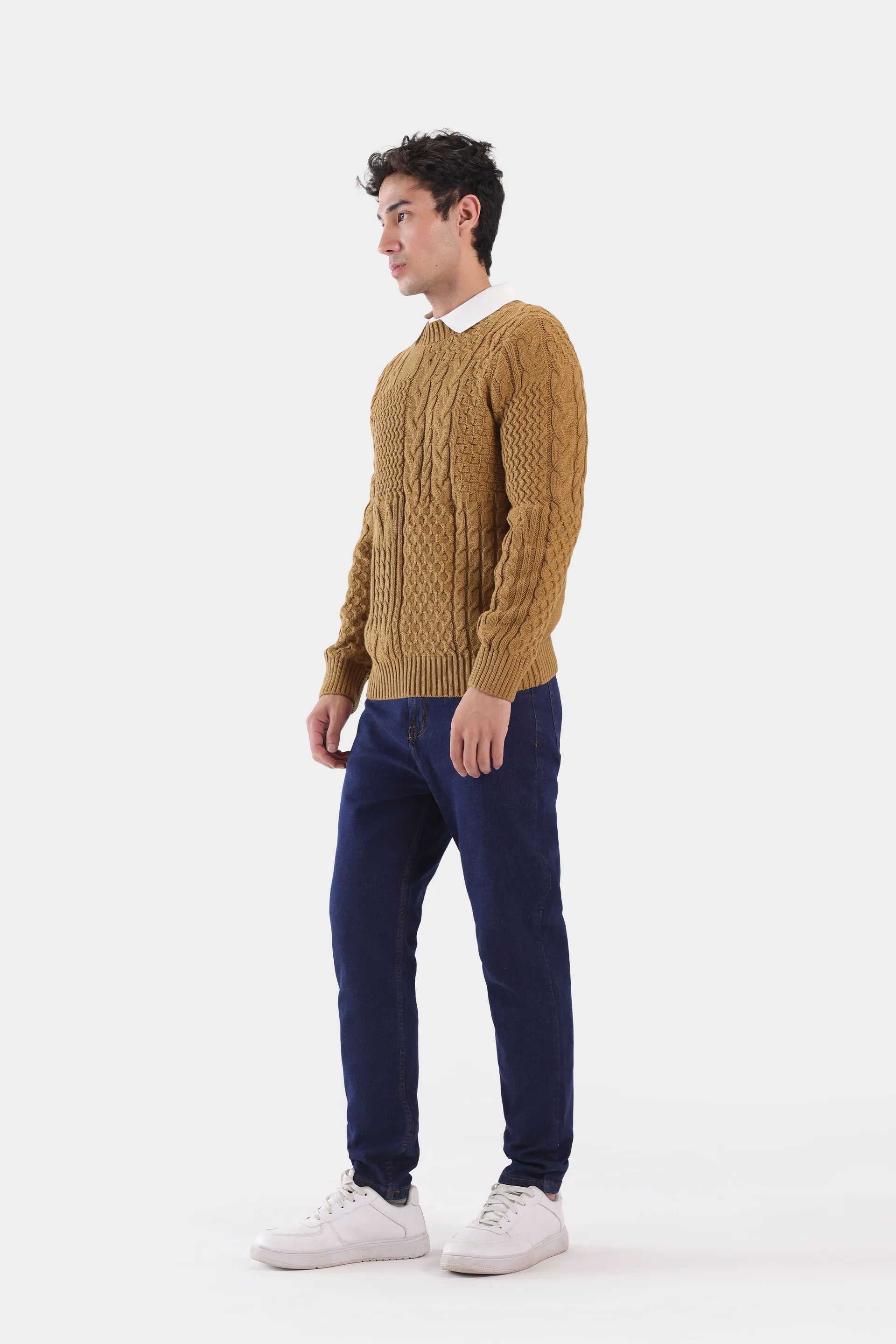 Raised Texture Knit Sweater - Cougar Clothing