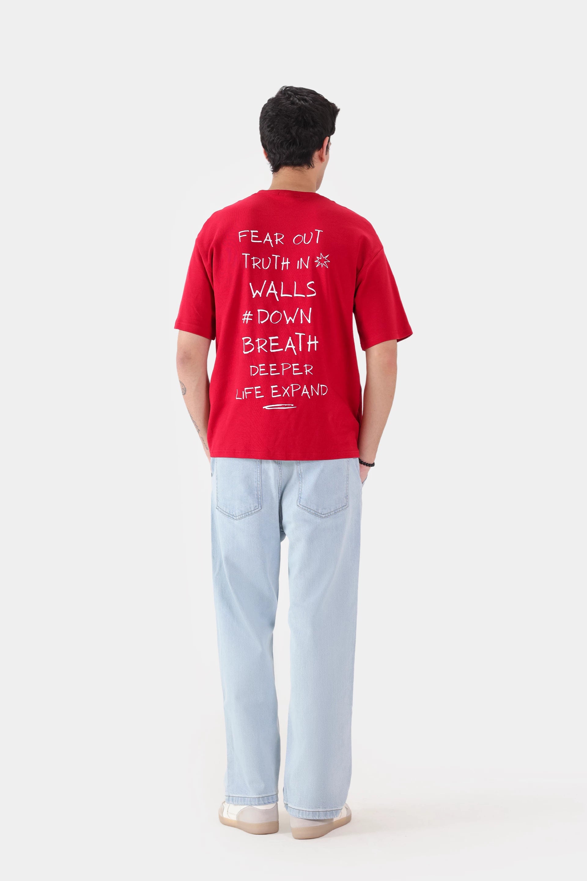 Oversized Slogan Printed T-Shirt - Cougar Clothing
