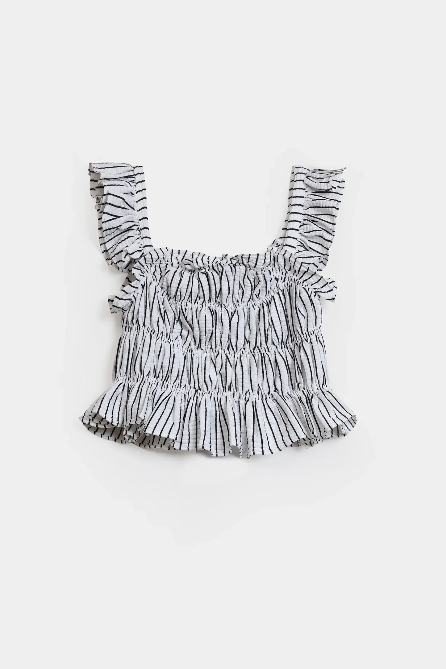 Printed Smocked Top - Cougar Clothing