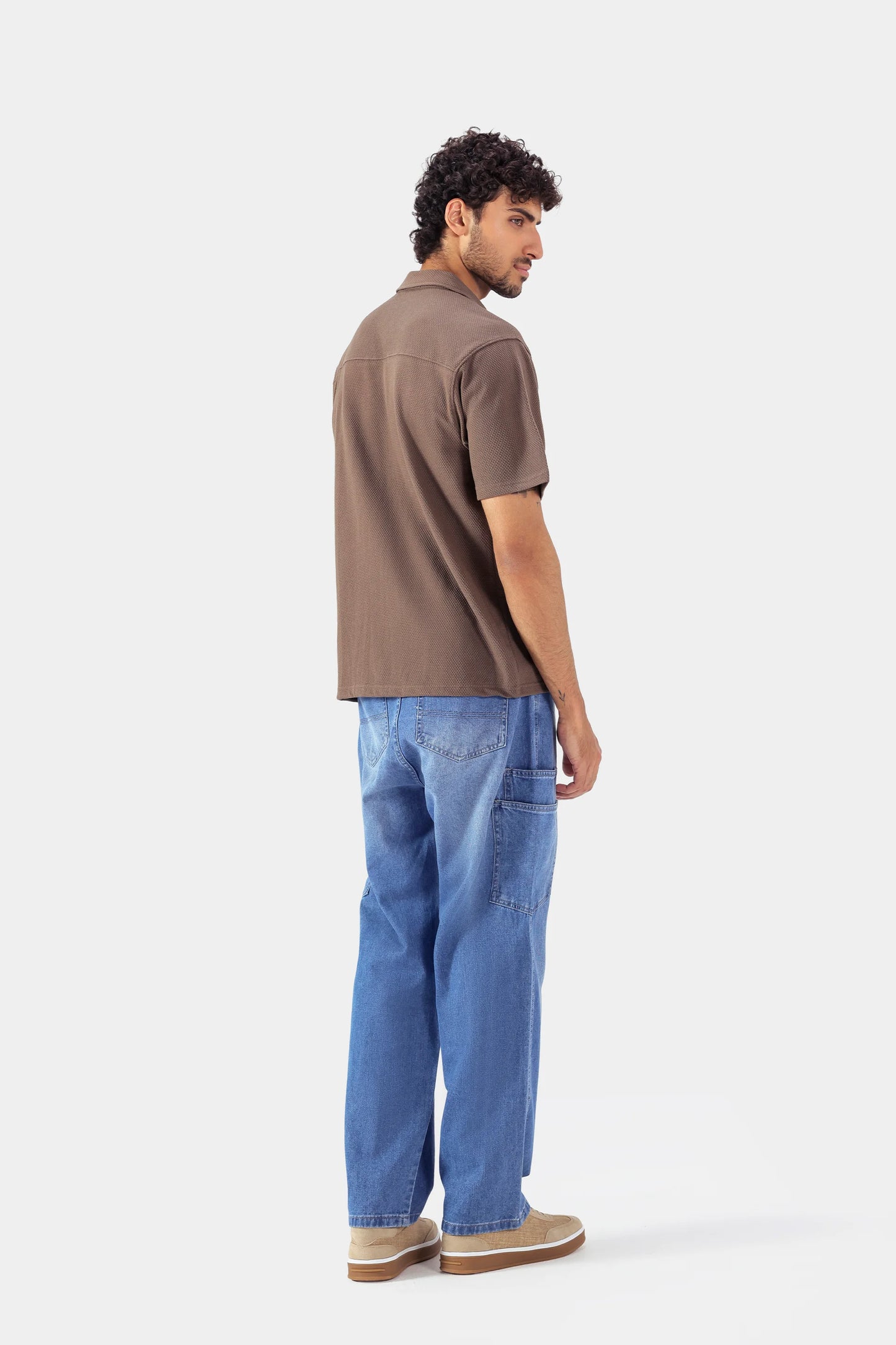 Boxy Popcorn Knit Shirt - Cougar Clothing