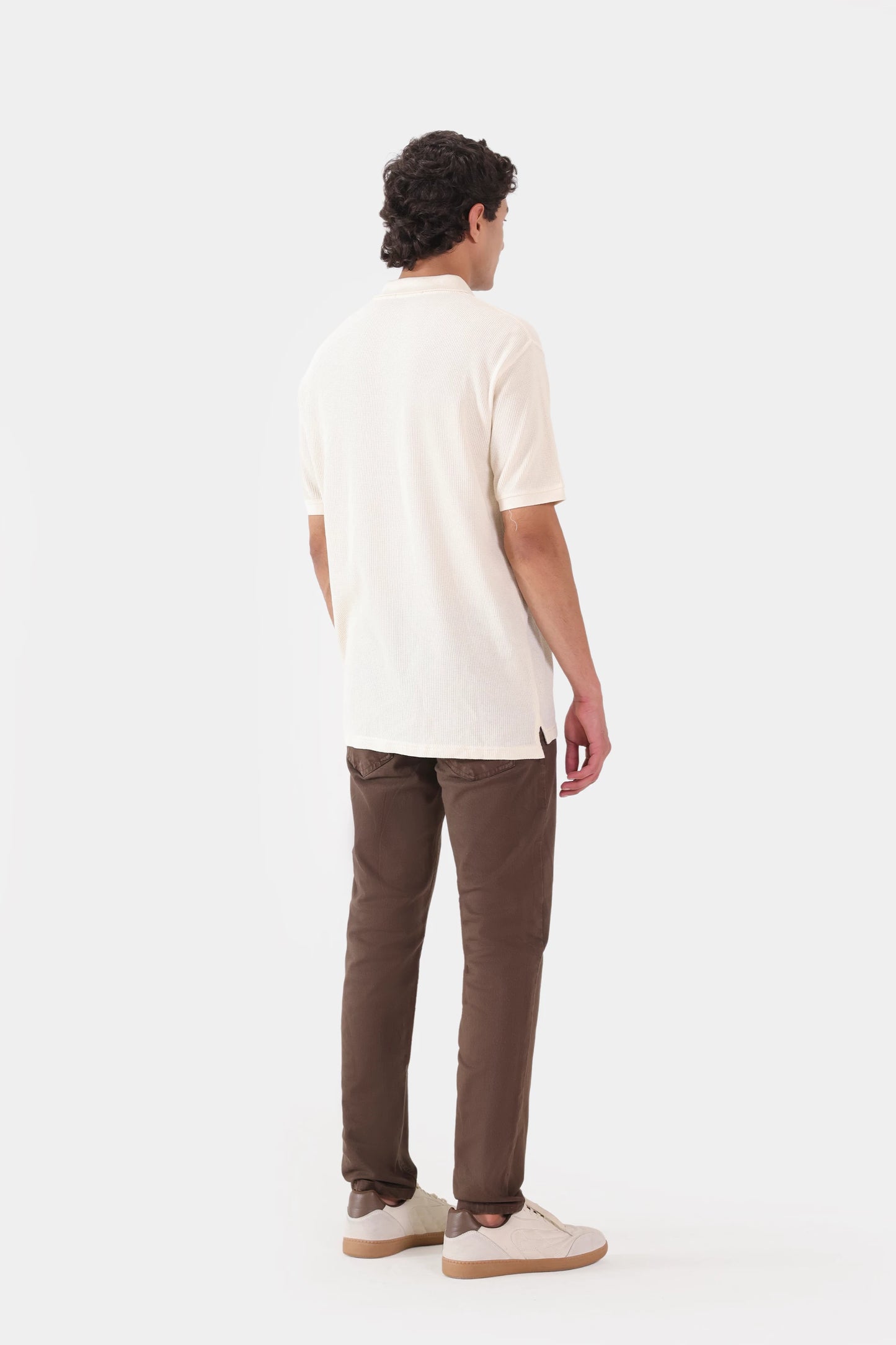 Relaxed Waffle Knit Polo - Cougar Clothing