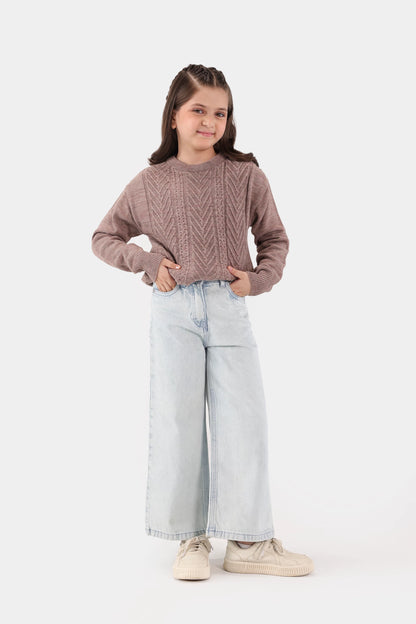 Crew Neck Textured Sweater - Cougar Clothing