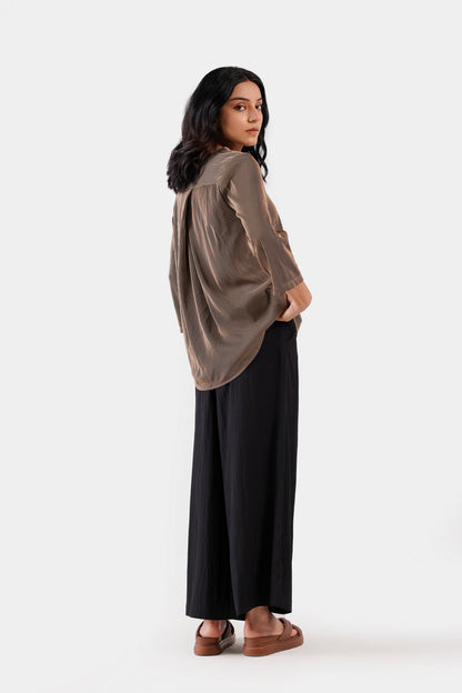 Textured V-neck Top - Cougar Clothing