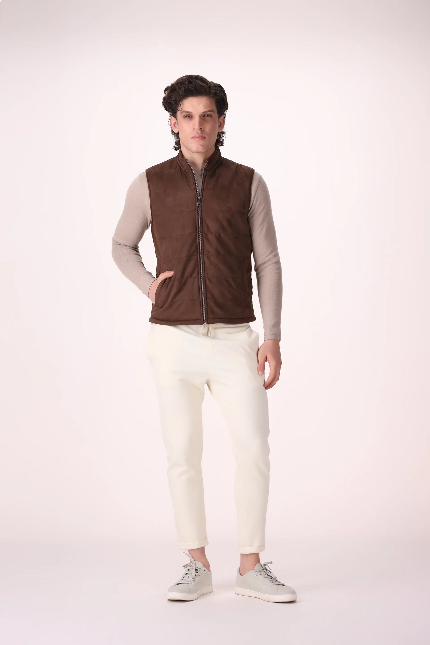 Quilted Suede Gilet - Cougar Clothing