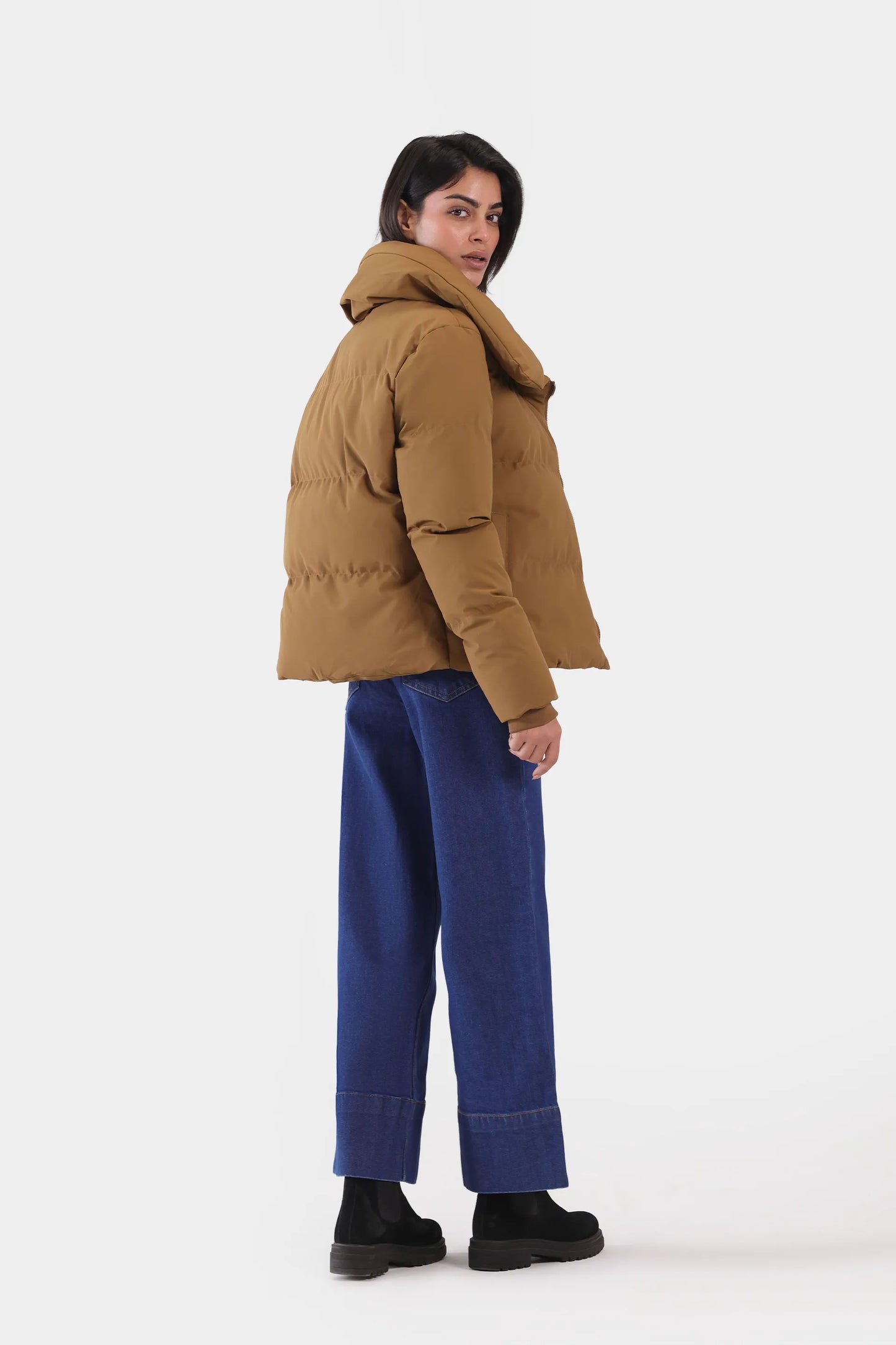 Wide Collar Puffer Jacket - Cougar Clothing