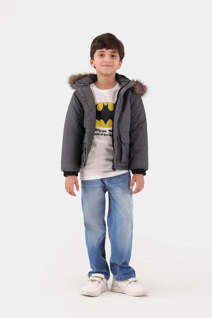 Faux Fur Hood Jacket - Cougar Clothing