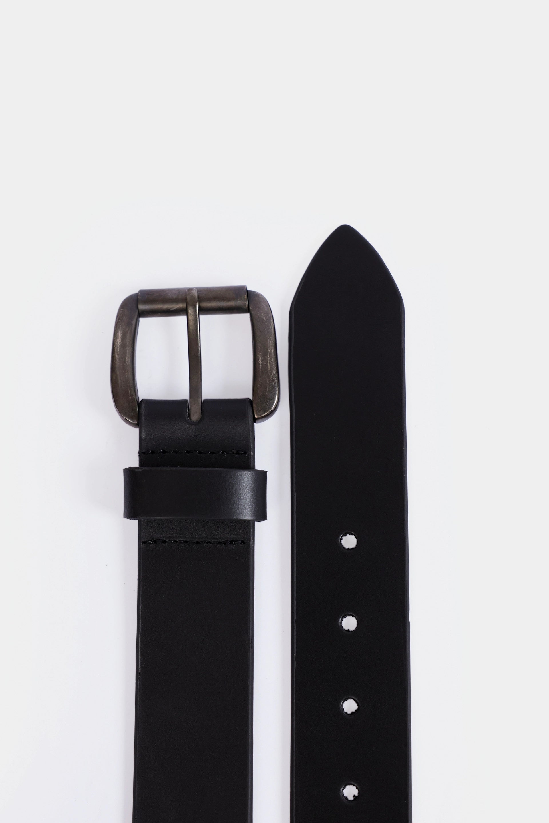 Leather Belt With Square Buckle - Cougar Clothing