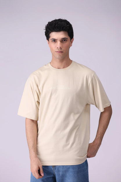 Text Printed Relaxed Fit T-Shirt - Cougar Clothing