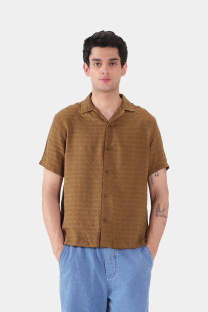 Textured Cotton Shirt - Cougar Clothing
