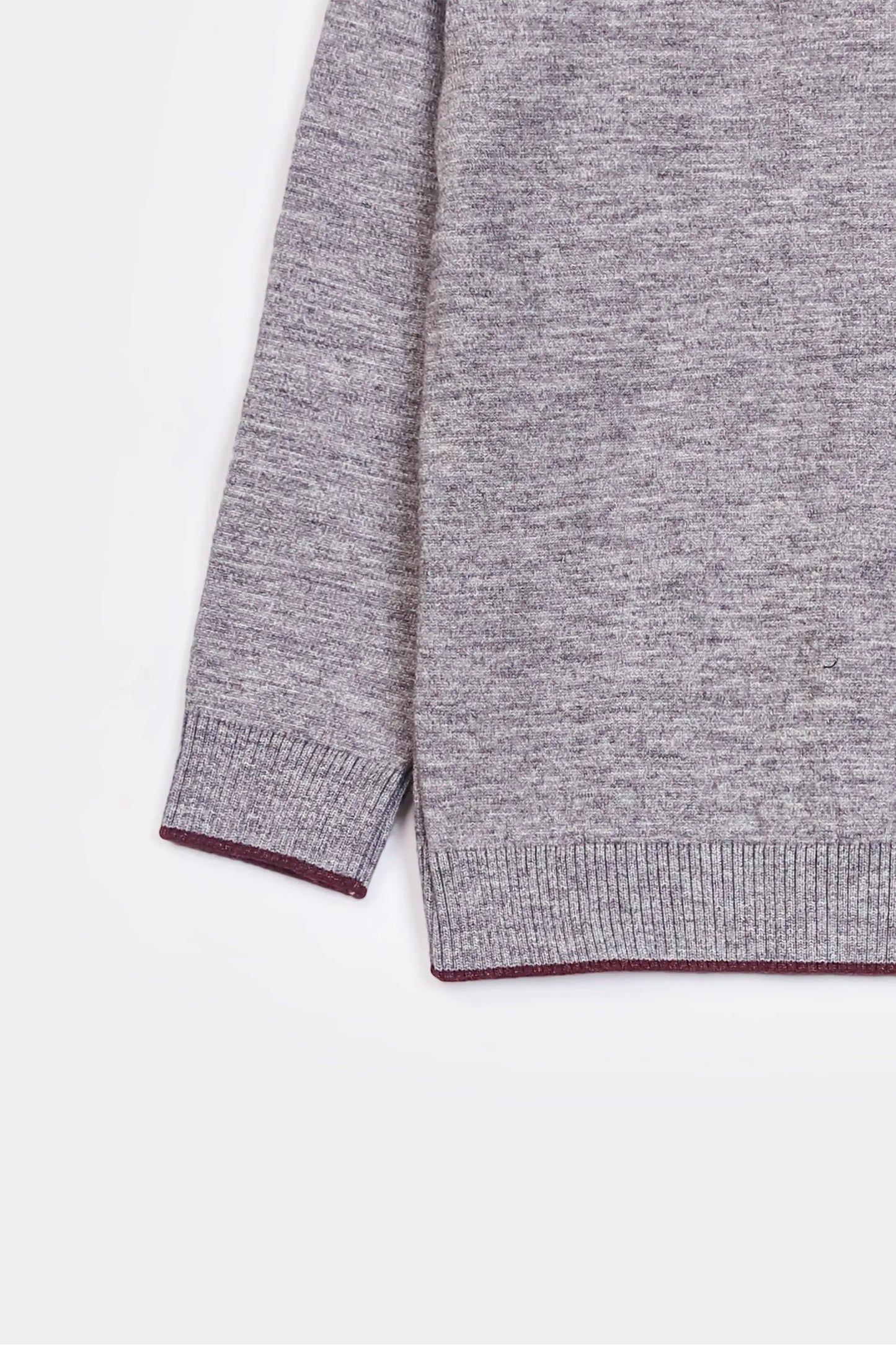 Trimmed Quarter Zip Sweater - Cougar Clothing