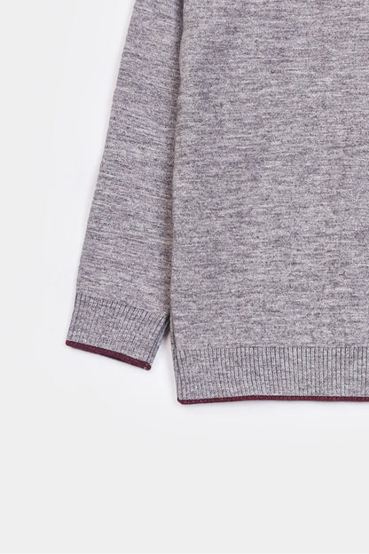Trimmed Quarter Zip Sweater - Cougar Clothing