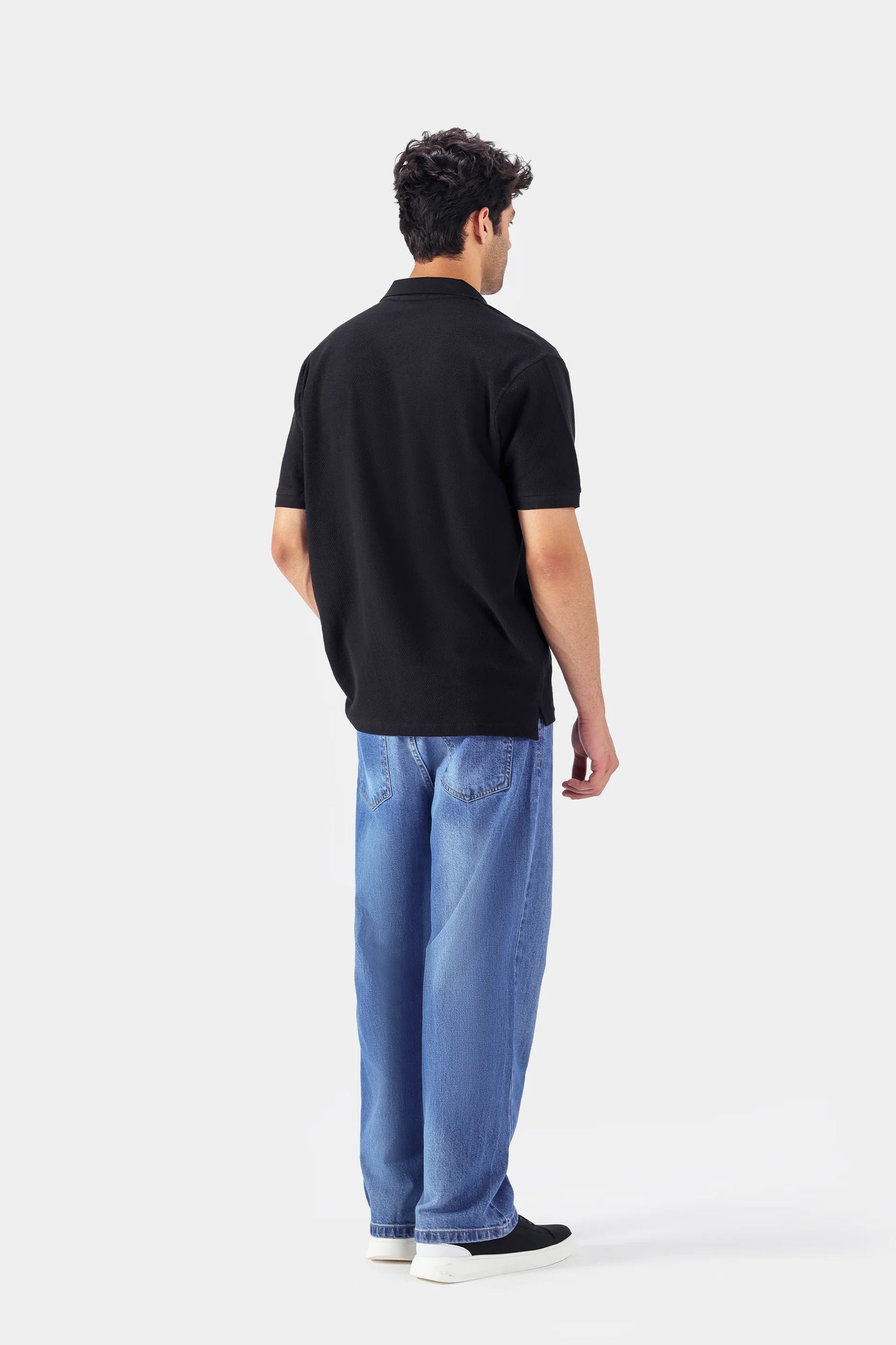 Relaxed Popcorn Knit Polo - Cougar Clothing