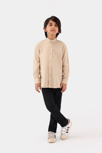 Band Collar Shirt - Cougar Clothing