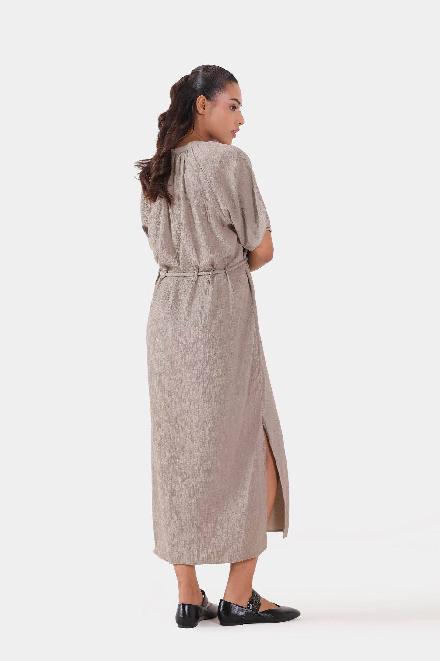 Crushed Midi Dress - Cougar Clothing