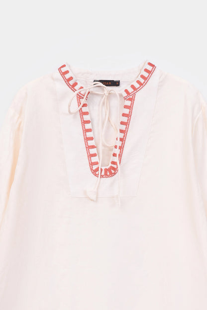 Self Jacquard Embroidered Tunic - Cougar Clothing