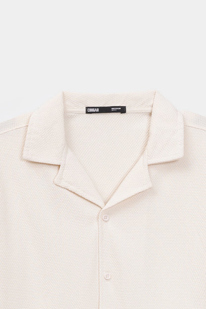 Popcorn Knit Boxy Shirt - Cougar Clothing