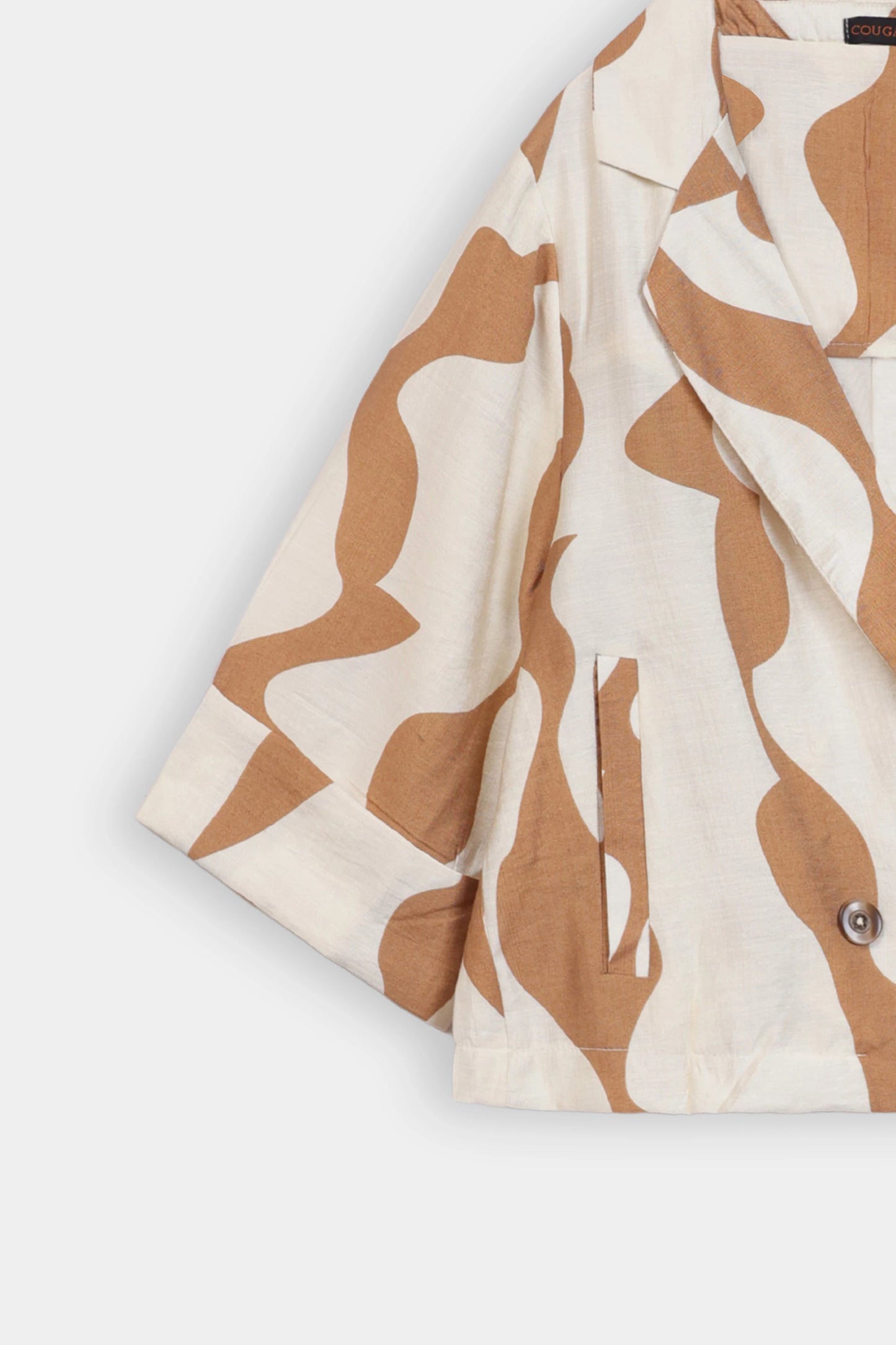 Abstract Printed Blazer Top - Cougar Clothing