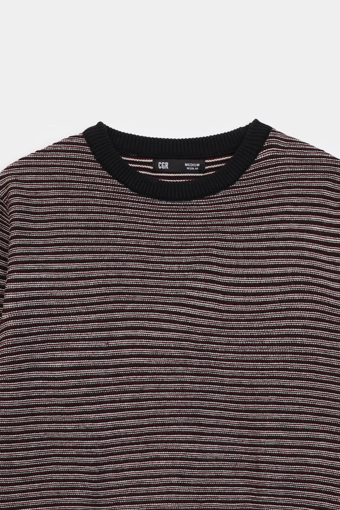 Crew Neck Striped Sweater - Cougar Clothing