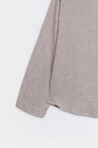 Textured Band Collar Top - Cougar Clothing