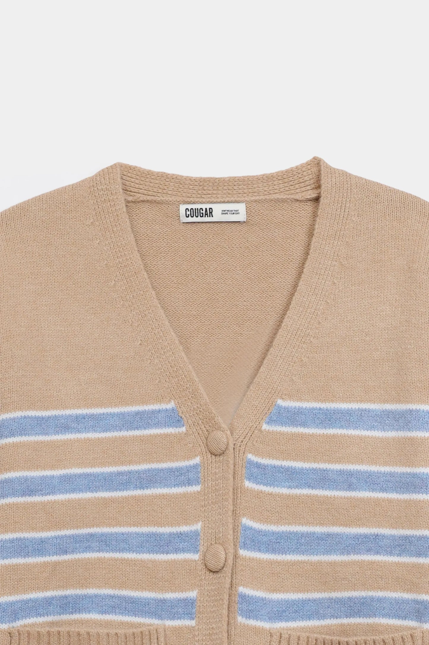Contrast Striped Cardigan - Cougar Clothing