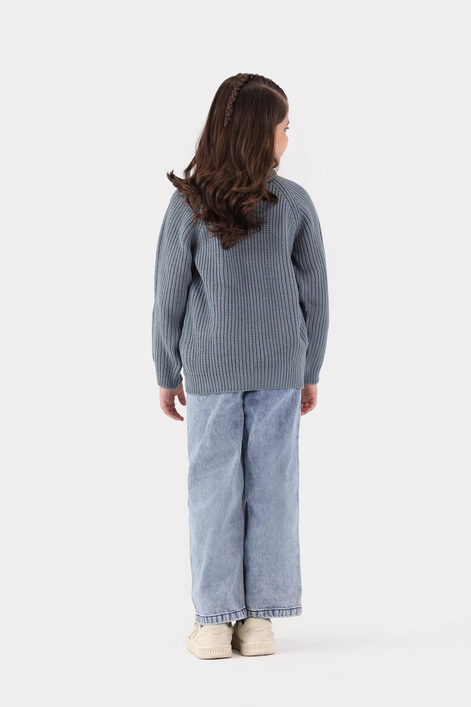Roll Neck Purl Knit Sweater - Cougar Clothing