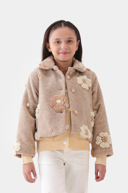 Floral Textured Jacket - Cougar Clothing