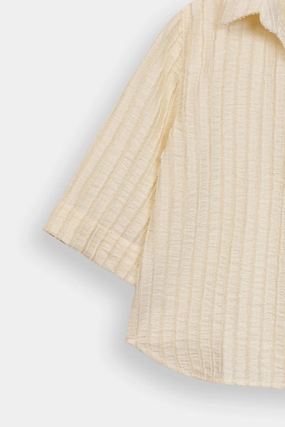 Textured Striped Top - Cougar Clothing
