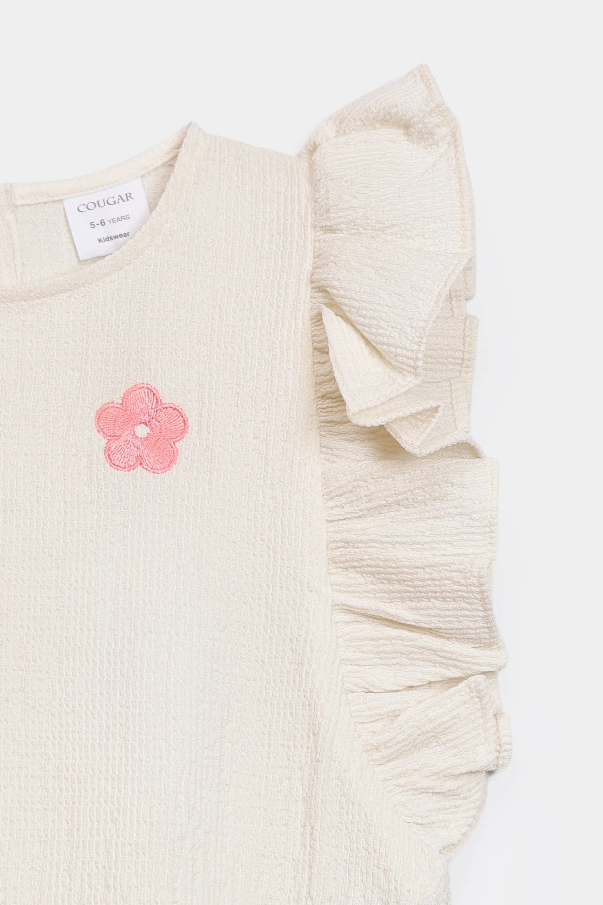 Crush Cotton Frilled Blouse - Cougar Clothing