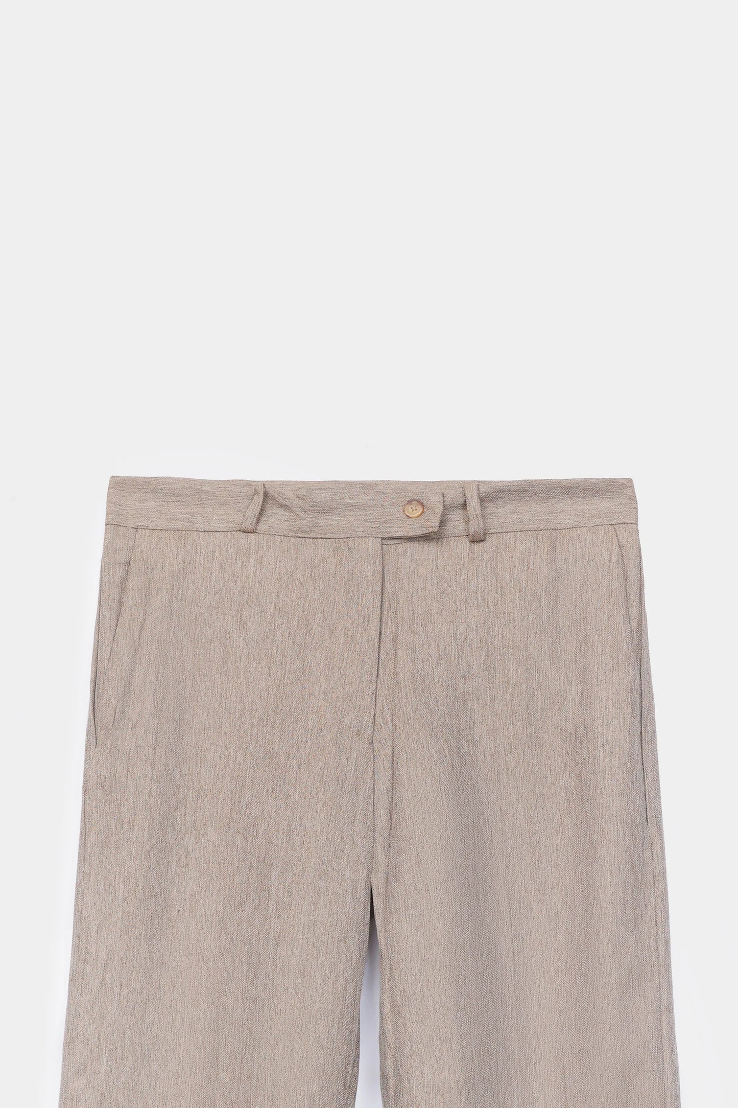 Wool-Mix Textured Trousers - Cougar Clothing