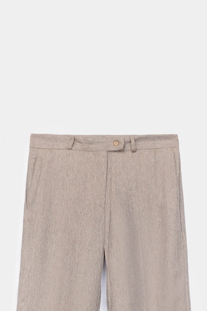 Wool-Mix Textured Trousers - Cougar Clothing