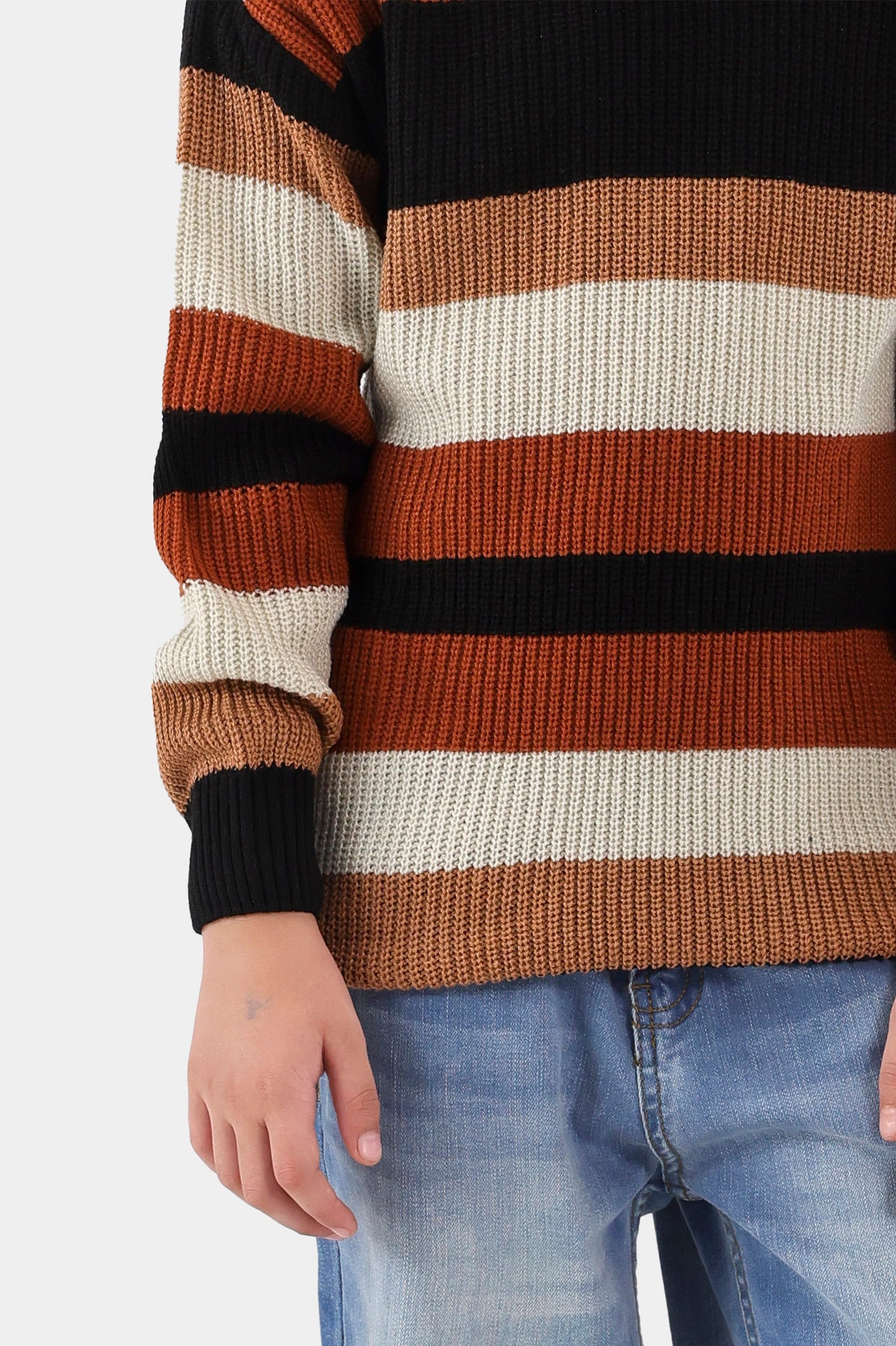 Contrast Striped Sweater - Cougar Clothing