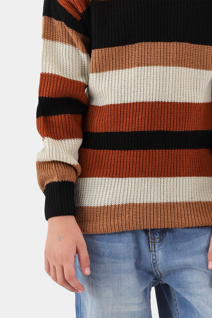 Contrast Striped Sweater - Cougar Clothing