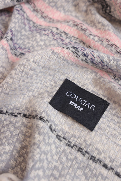 Horizontal Striped Knitted Shawl - Cougar Clothing