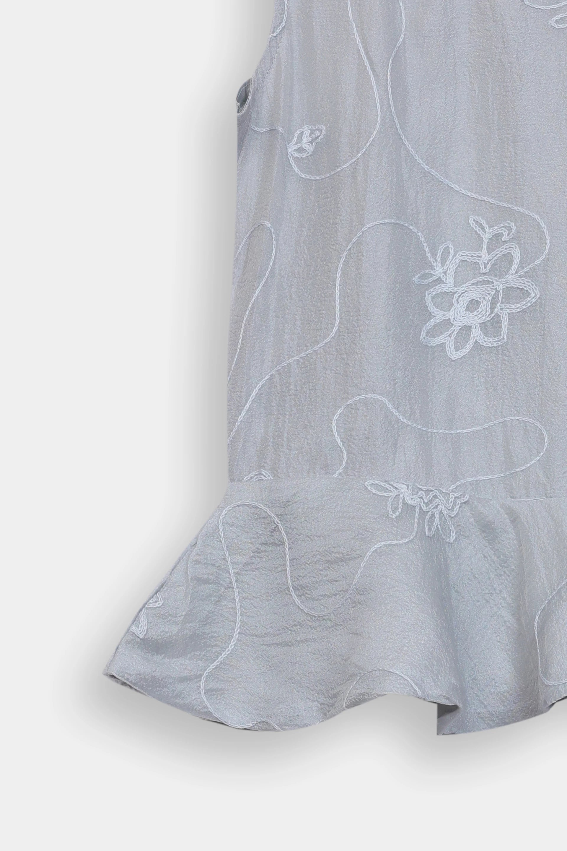 Embroidered Sleeveless Peplum - Cougar Clothing
