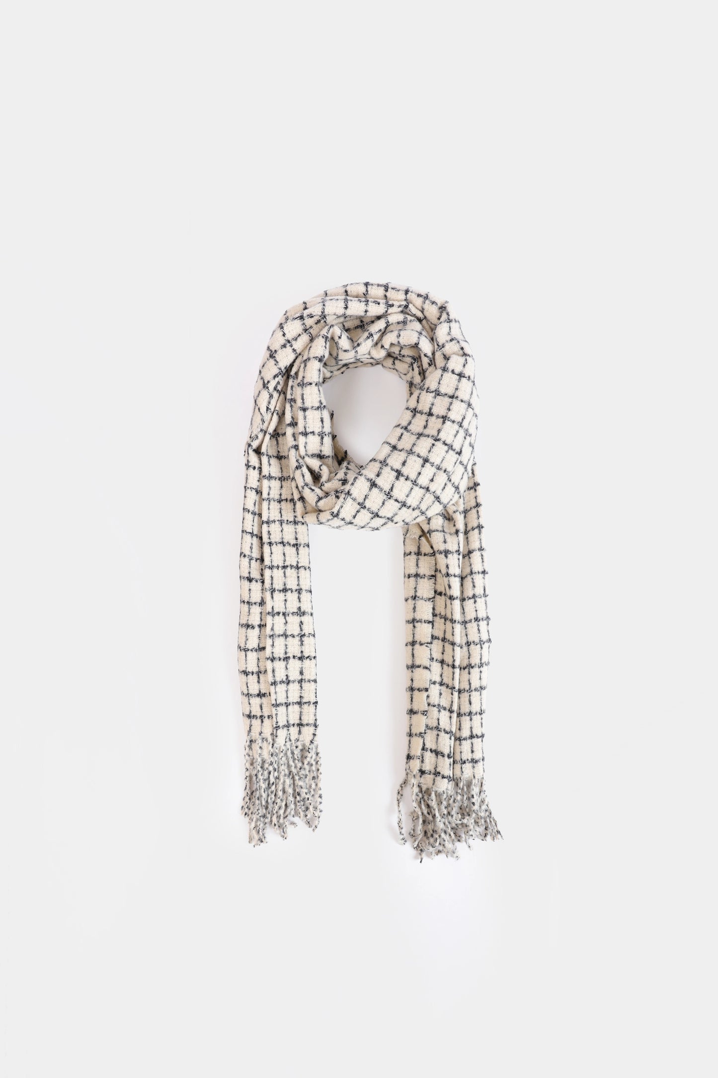 Graph Check Knit Shawl - Cougar Clothing