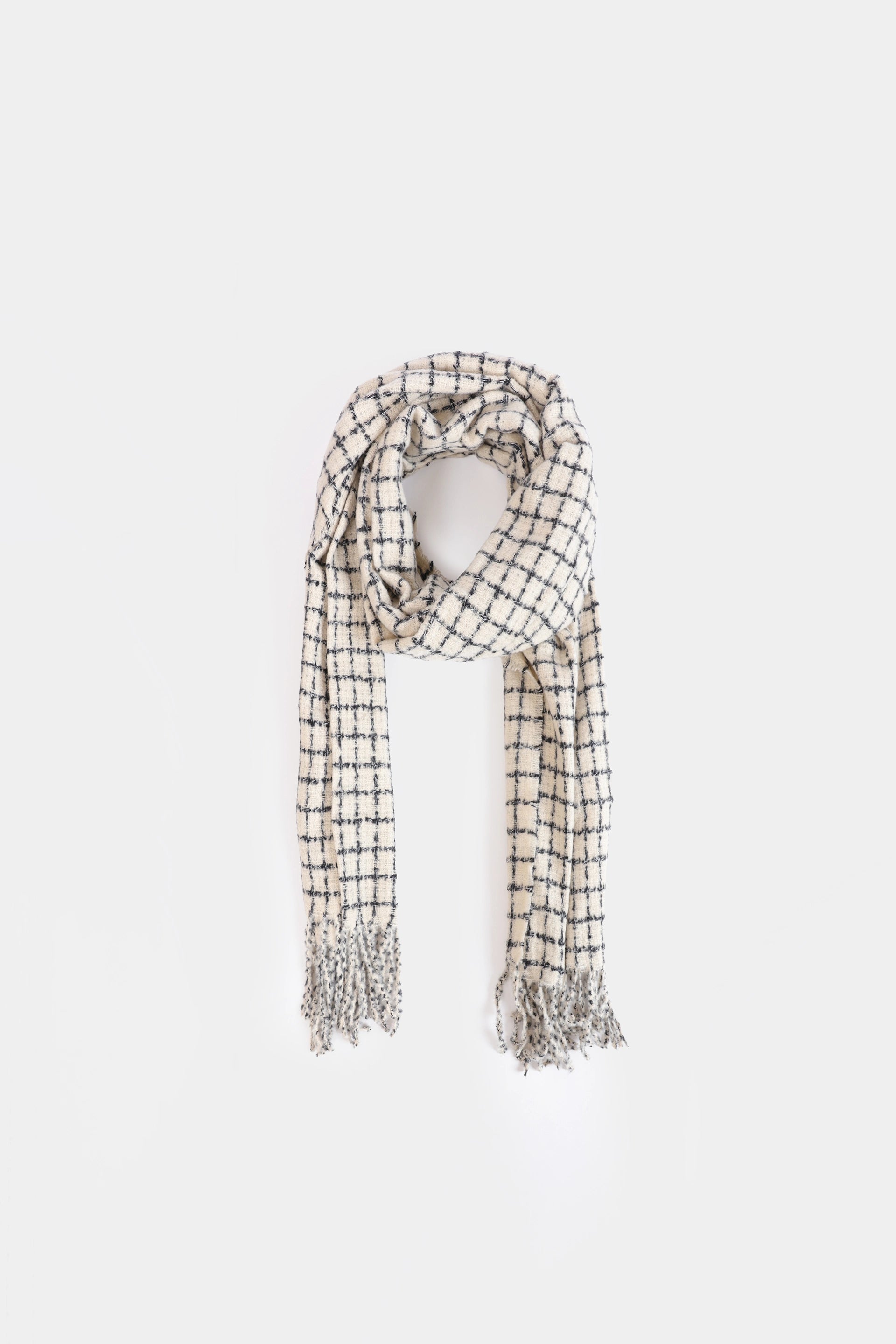 Graph Check Knit Shawl - Cougar Clothing