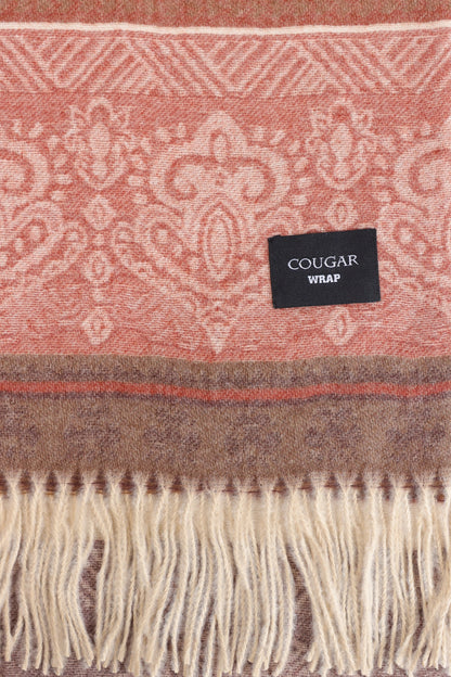 Knit Shawl With Paisley Pattern - Cougar Clothing