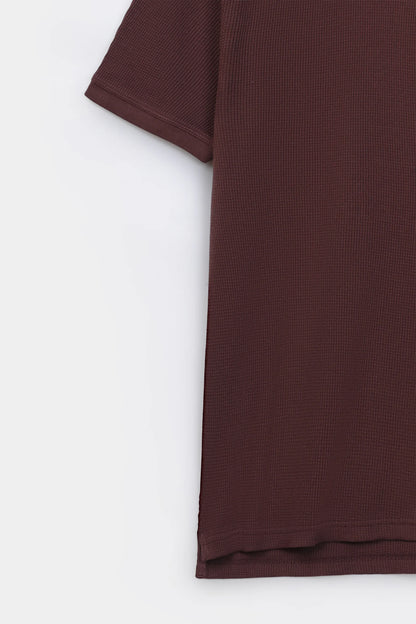 Relaxed Waffle Knit Polo - Cougar Clothing