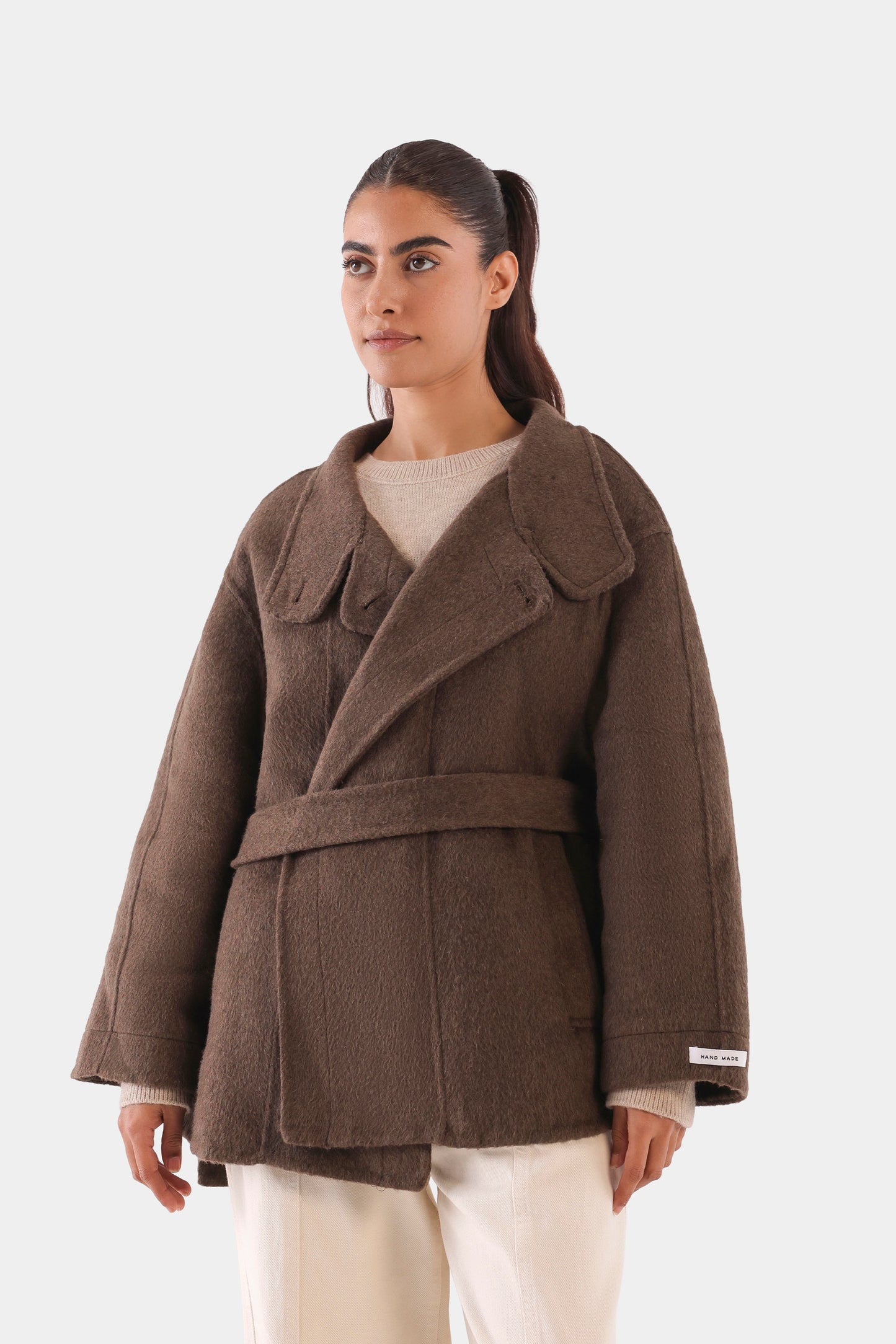 Belted Wrap Coat - Cougar Clothing